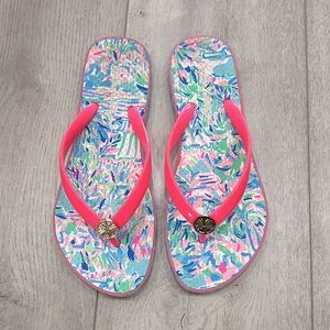 Lilly Pulitzer Flip Flop Sandals Womens size 6